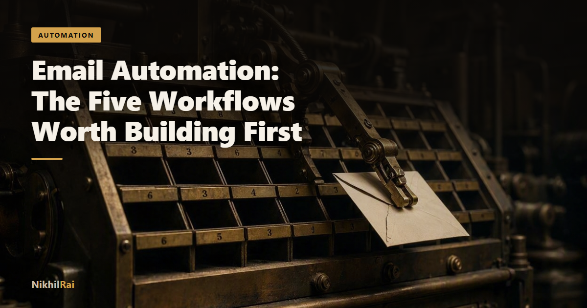 Workflows de Email Automation: Los Cinco que Vale la Pena Construir Primero