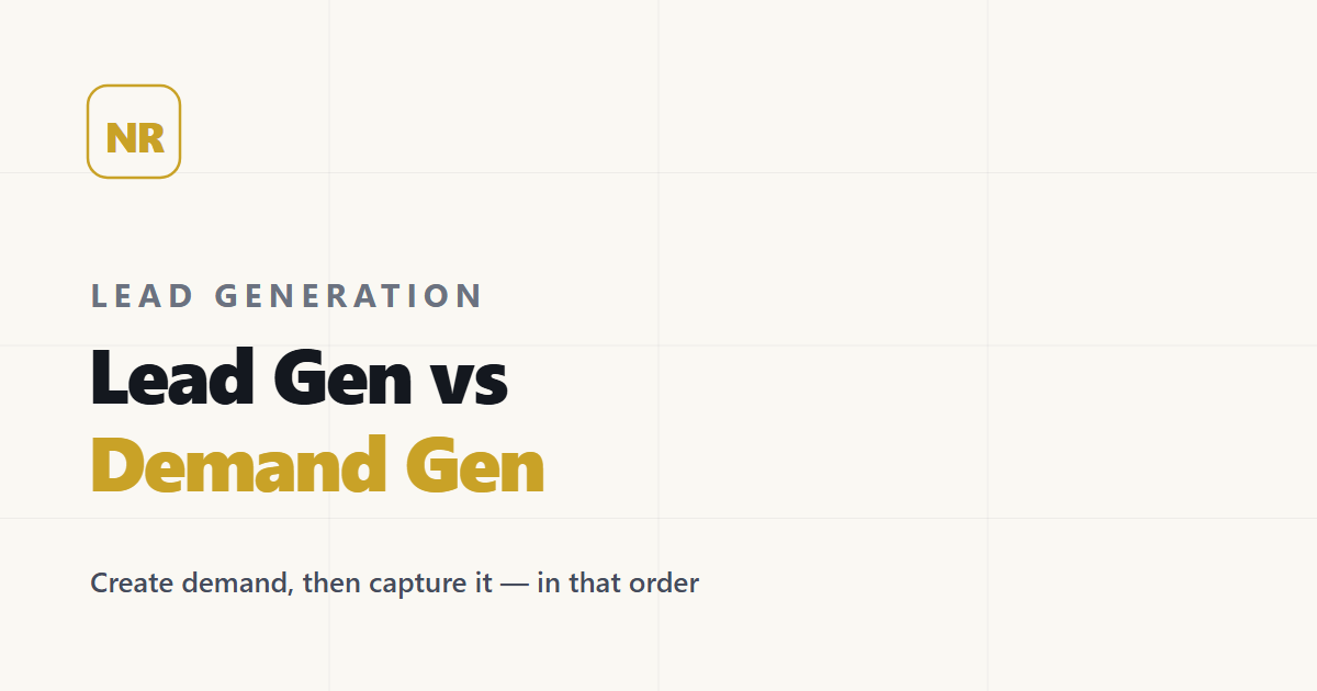Lead Generation vs Demand Generation: ¿Cuál Es la Diferencia?