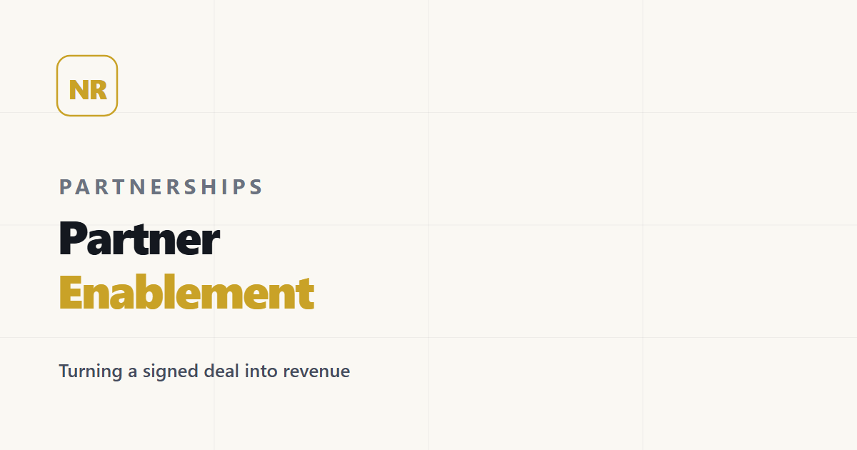 Partner Enablement: Convertir un Trato Firmado en Ingresos