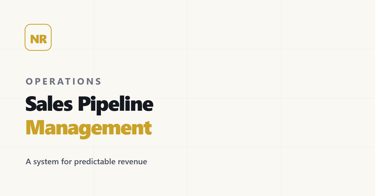 Sales Pipeline Management: Un Sistema para Ingresos Predecibles